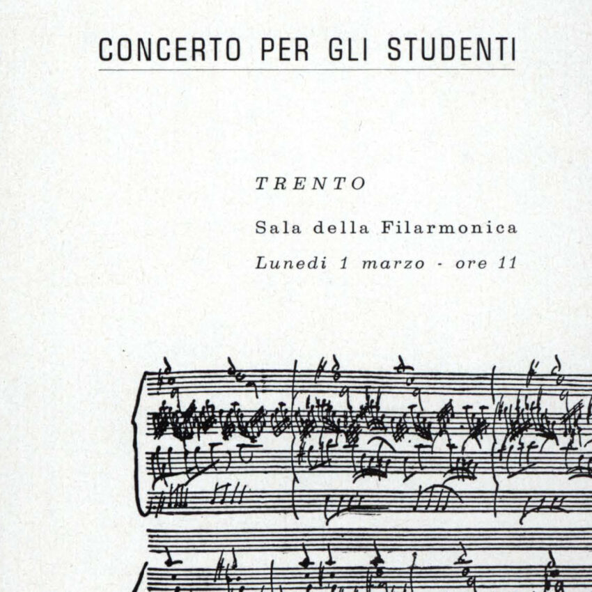 Concerto, Programma di sala, Orchestra Haydn, Trento, Trient, 1964-1965