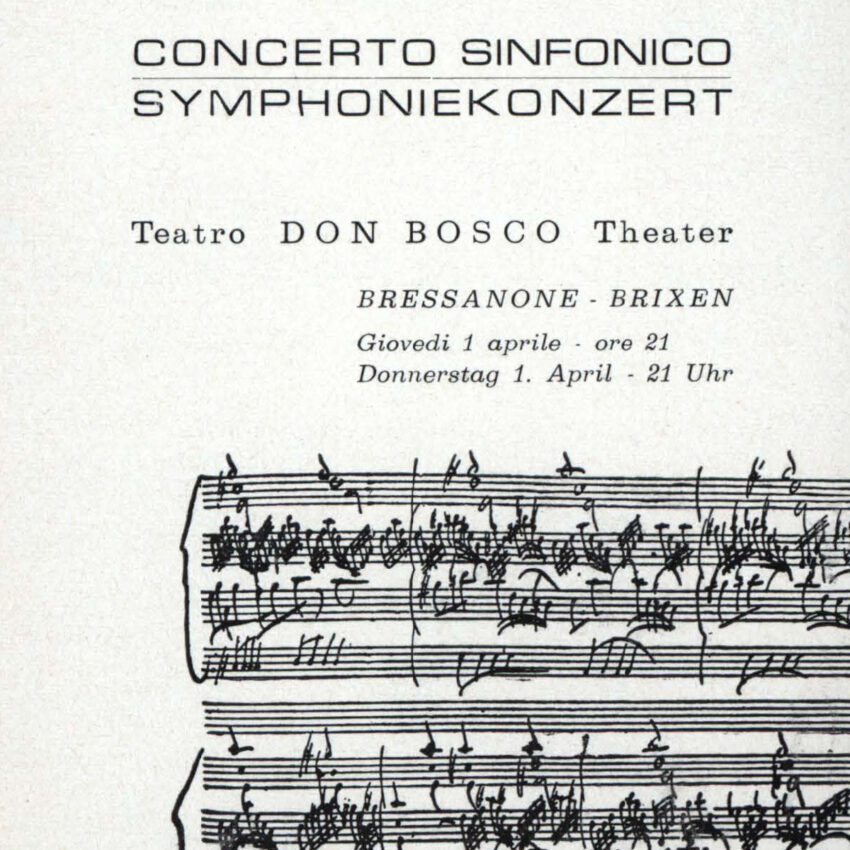 Concerto, Programma di sala, Orchestra Haydn, Bressanone, Brixen, 1964-1965