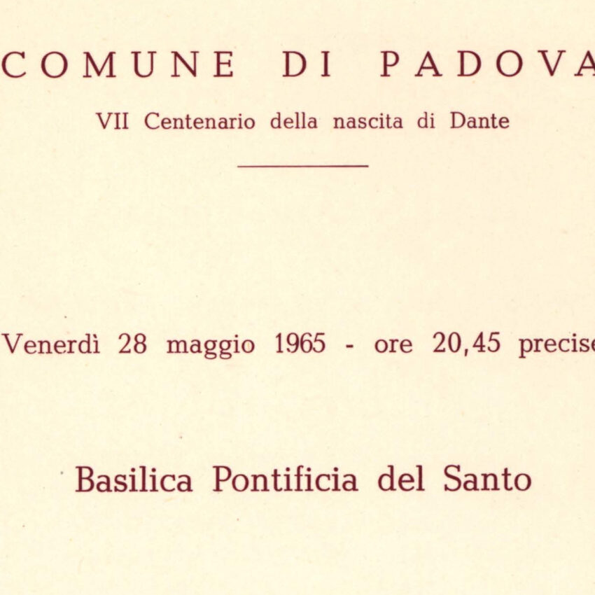 Concerto, Programma di sala, Orchestra Haydn, Padova, 1964-1965