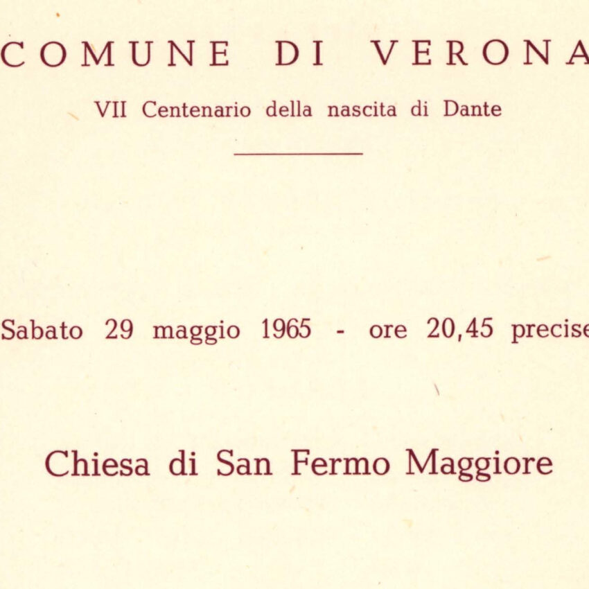 Concerto, Programma di sala, Orchestra Haydn, Verona, 1964-1965