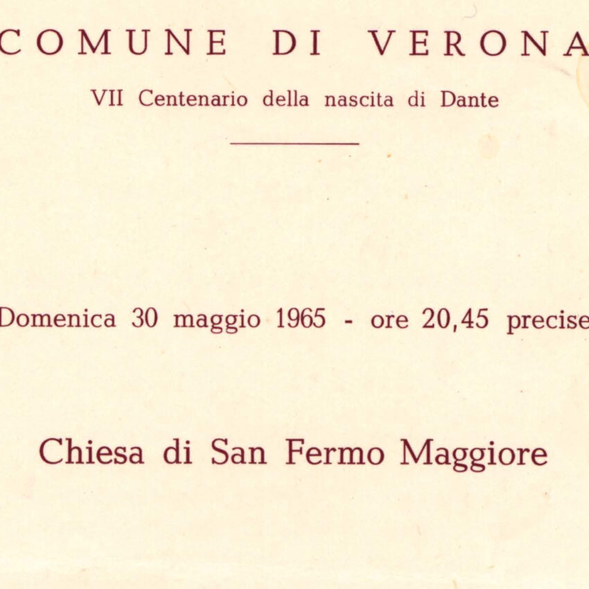 Concerto, Programma di sala, Orchestra Haydn, Verona, 1964-1965