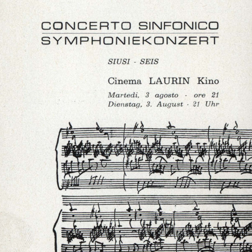 Concerto, Programma di sala, Orchestra Haydn, Siusi, Seis, 1964-1965
