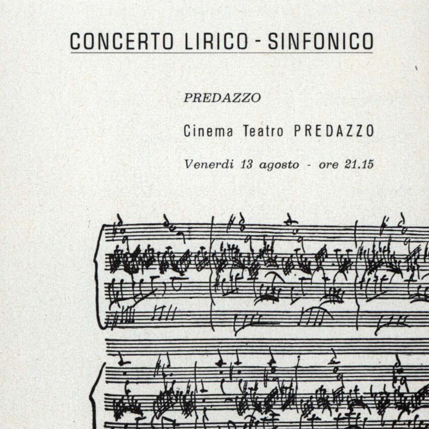 Concerto, Programma di sala, Orchestra Haydn, Predazzo, 1964-1965