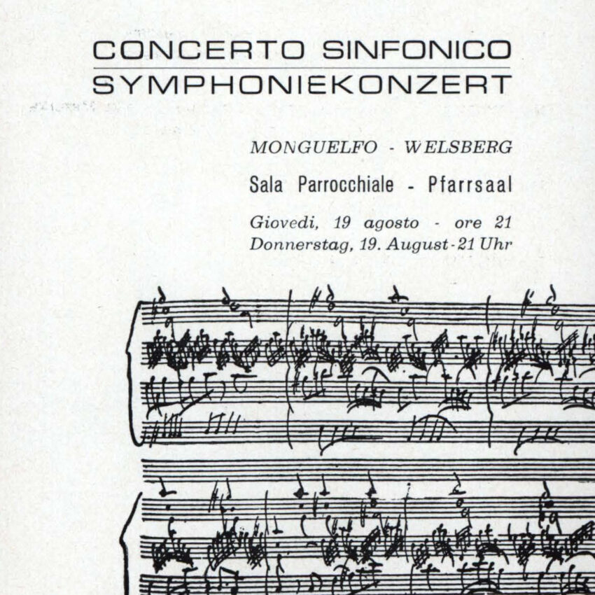 Concerto, Programma di sala, Orchestra Haydn, Manguelfo, 1964-1965