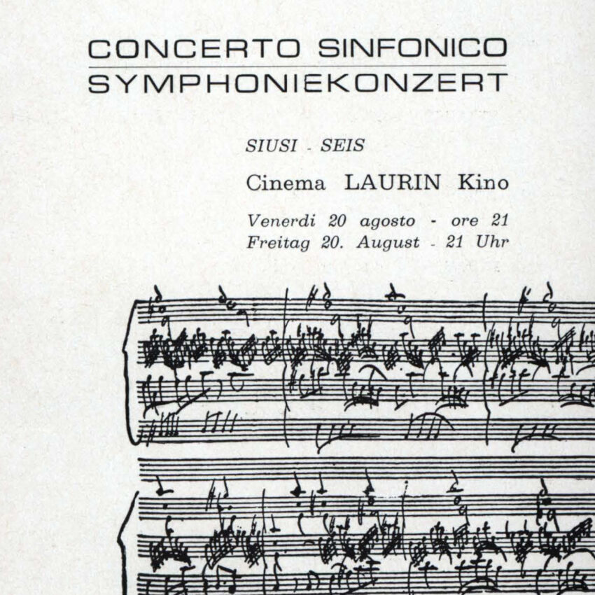 Concerto, Programma di sala, Orchestra Haydn, Siusi, Seis, 1964-1965