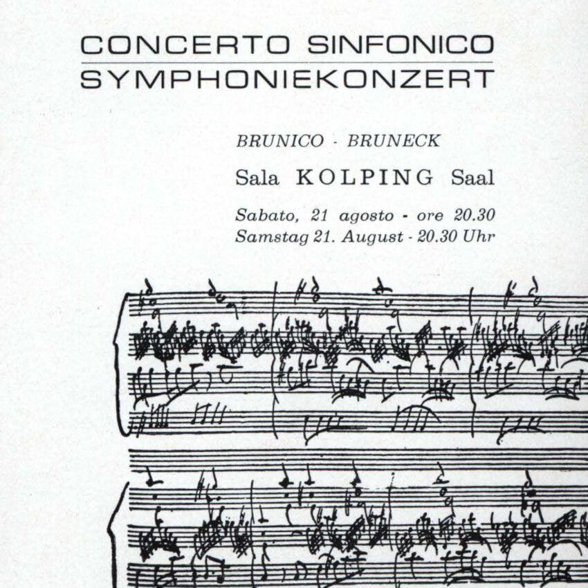 Concerto, Programma di sala, Orchestra Haydn, Brunico, Bruneck, 1964-1965