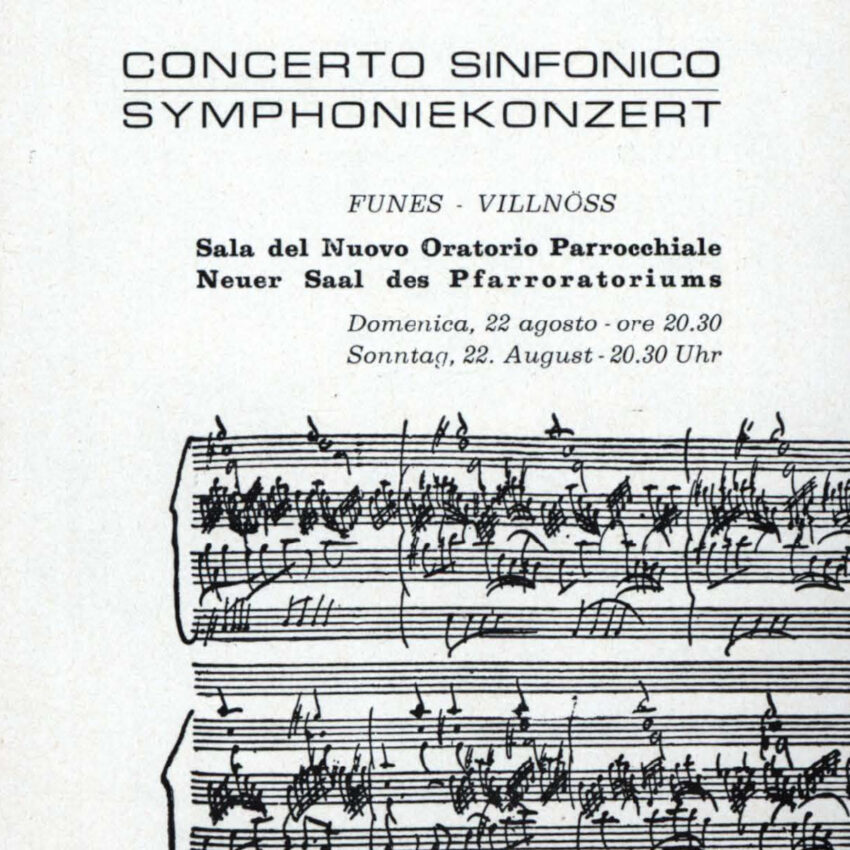 Concerto, Programma di sala, Orchestra Haydn, Funes, Villnöss, 1964-1965