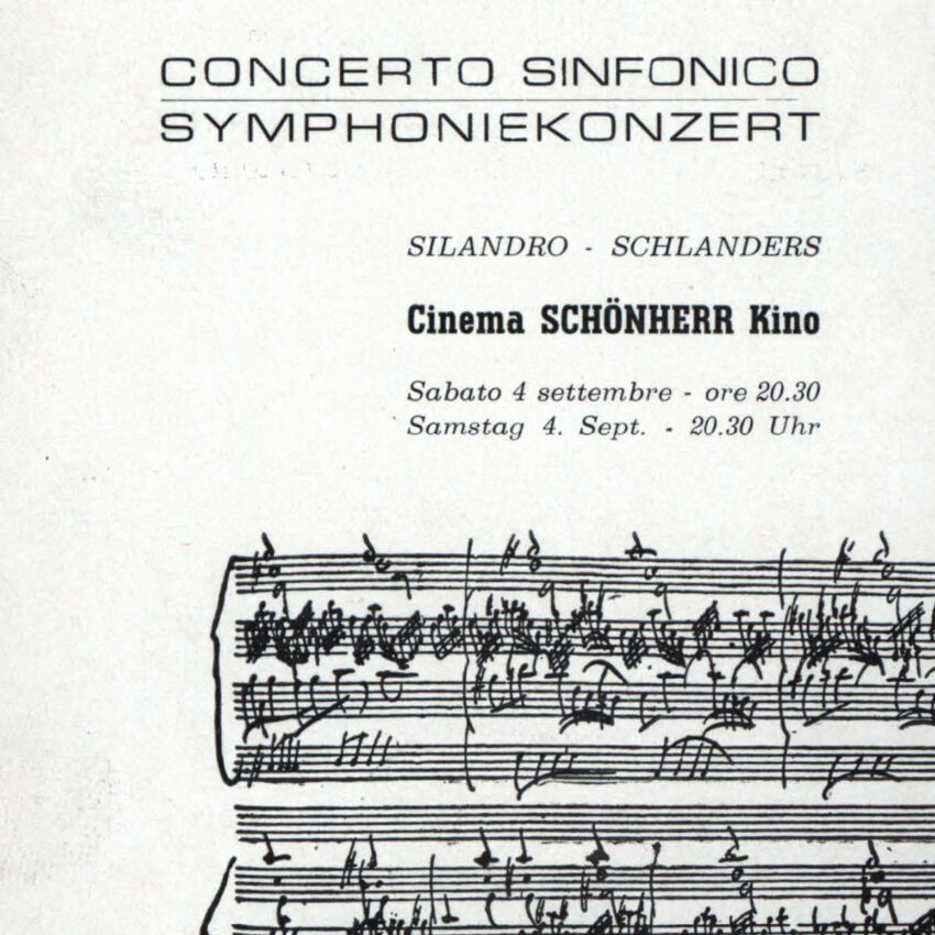 Concerto, Programma di sala, Orchestra Haydn, Silandro, Schlanders, 1964-1965