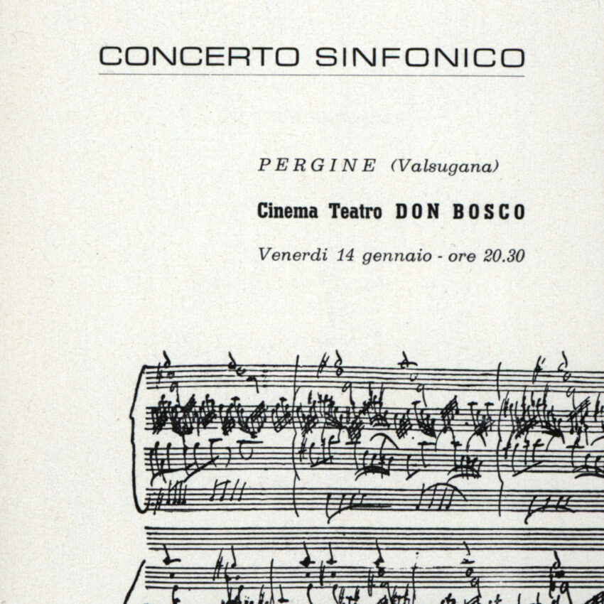 Concerto, Programma di sala, Orchestra Haydn, 1965-1966, Pergine Valsugana