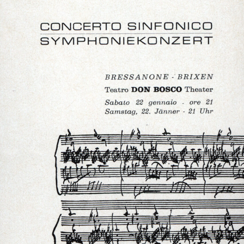 Concerto, Programma di sala, Orchestra Haydn, 1965-1966, Bressanone