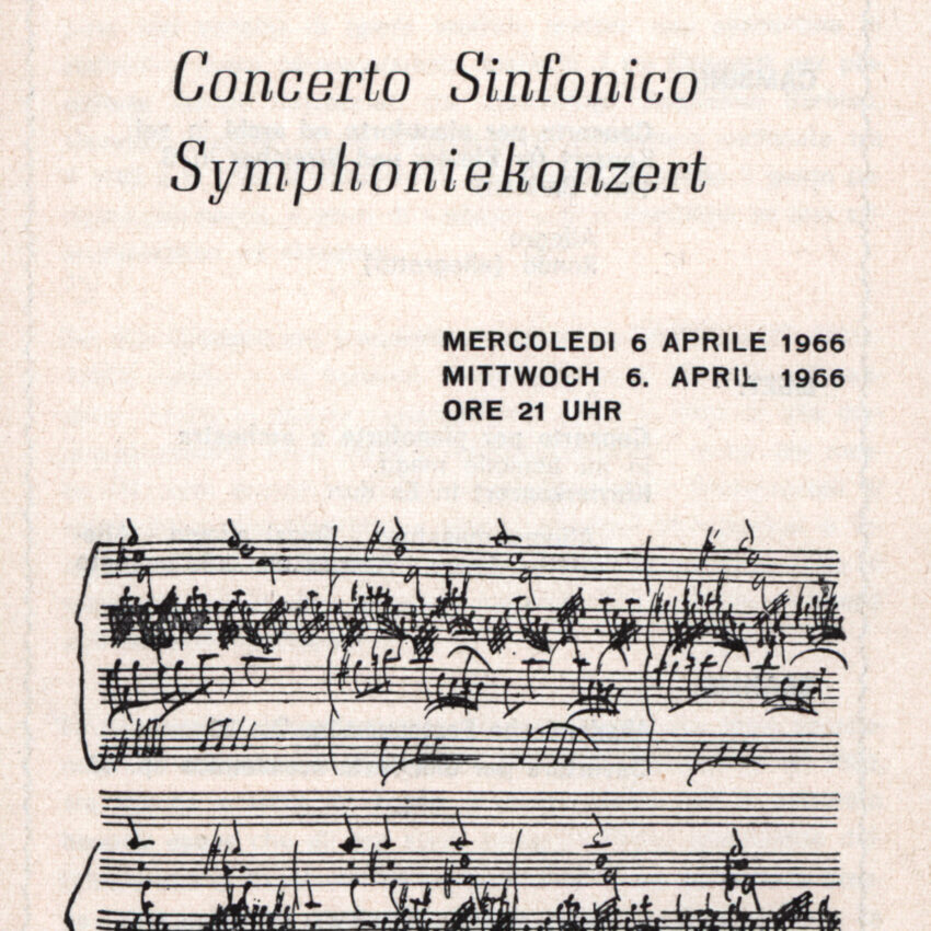 Concerto, Programma di sala, Orchestra Haydn, 1965-1966, Merano, Meran
