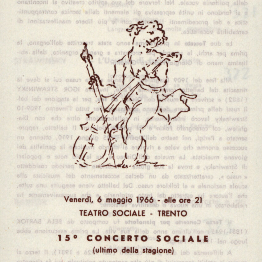 Concerto, Programma di sala, Orchestra Haydn, 1965-1966, Trento, Trient