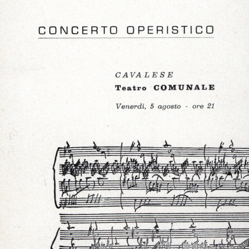 Concerto, Programma di sala, Orchestra Haydn, 1965-1966, Cavalese