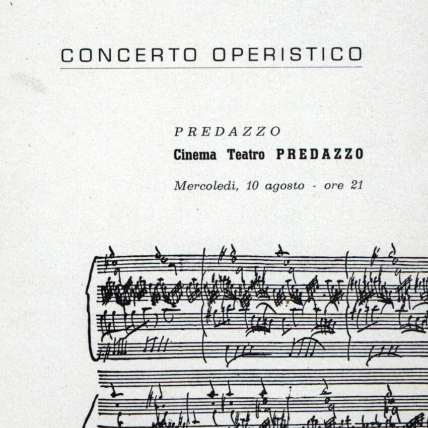 Concerto, Programma di sala, Orchestra Haydn, 1965-1966, Predazzo