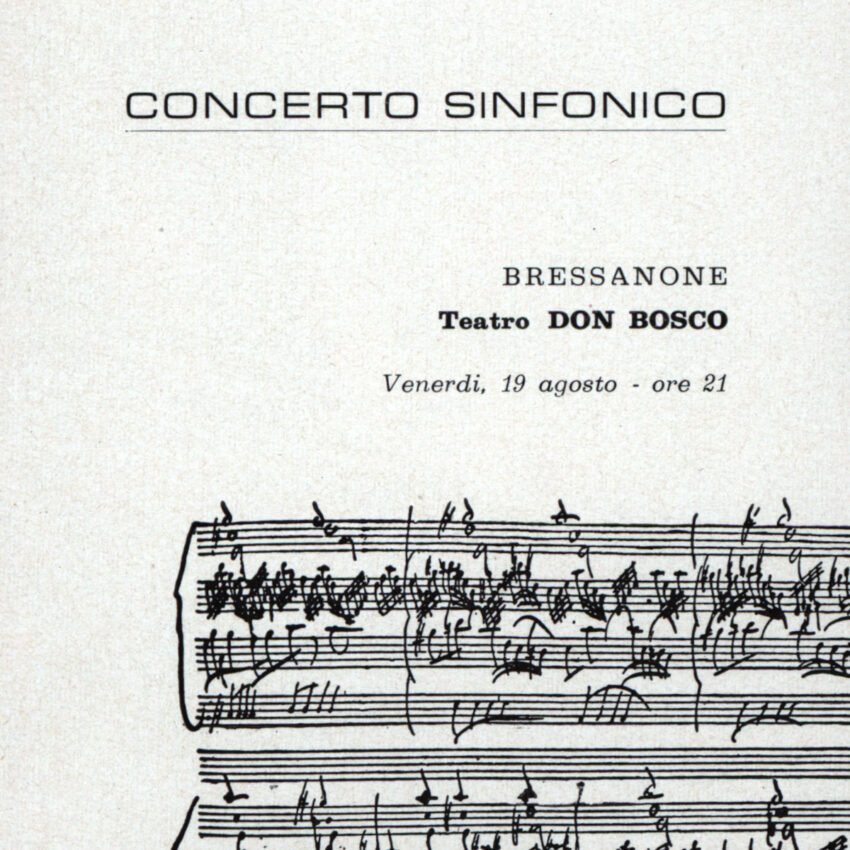 Concerto, Programma di sala, Orchestra Haydn, 1965-1966, Bressanone, Brixen