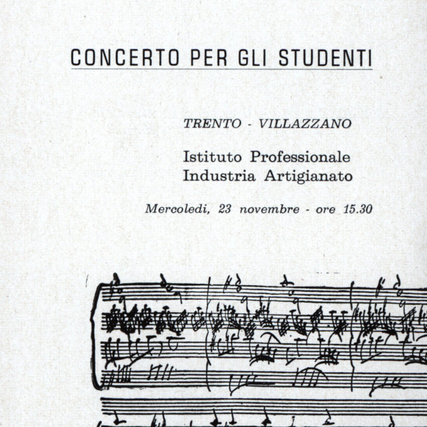 Concerto, Programma di sala, Orchestra Haydn, 1966-1967, Villazzano