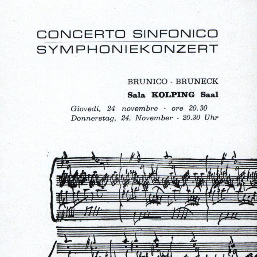 Concerto, Programma di sala, Orchestra Haydn, 1966-1967, Brunico, Bruneck