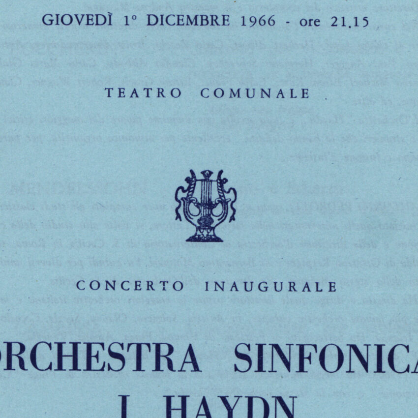 Concerto, Programma di sala, Orchestra Haydn, 1966-1967, Treviso
