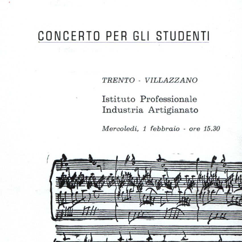 Concerto, Programma di sala, Orchestra Haydn, 1966-1967, Villazzano