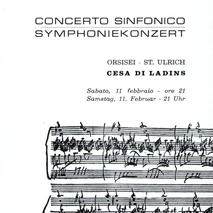 Concerto, Programma di sala, Orchestra Haydn, 1966-1967, Ortisei, St. Ulrich