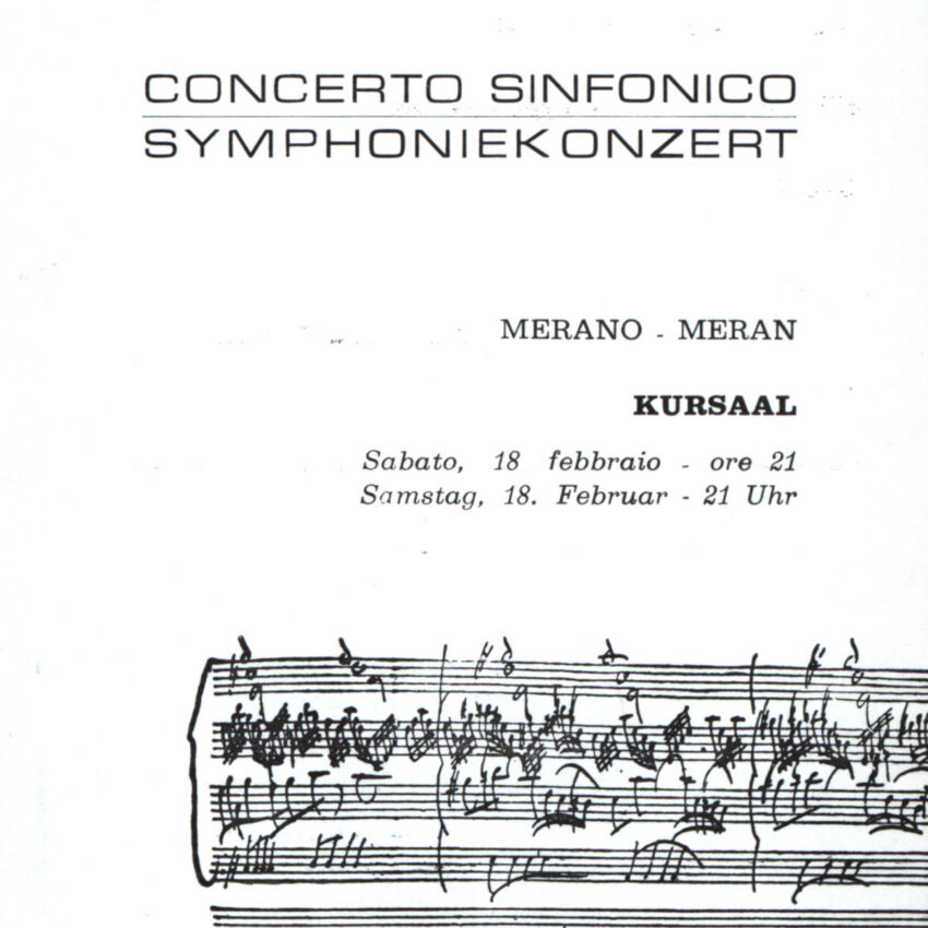 Concerto, Programma di sala, Orchestra Haydn, 1966-1967, Merano, Meran