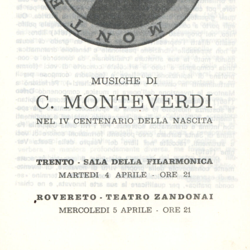 Concerto, Programma di sala, Orchestra Haydn, 1966-1967, Rovereto, Trento, Trient
