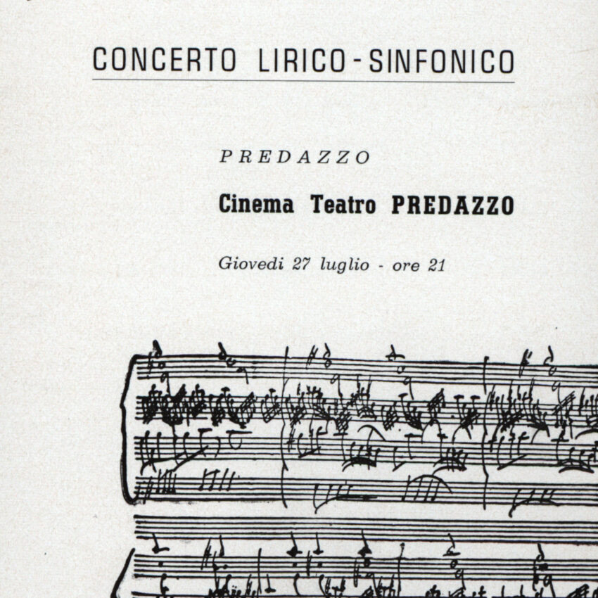 Concerto, Programma di sala, Orchestra Haydn, 1966-1967, Predazzo