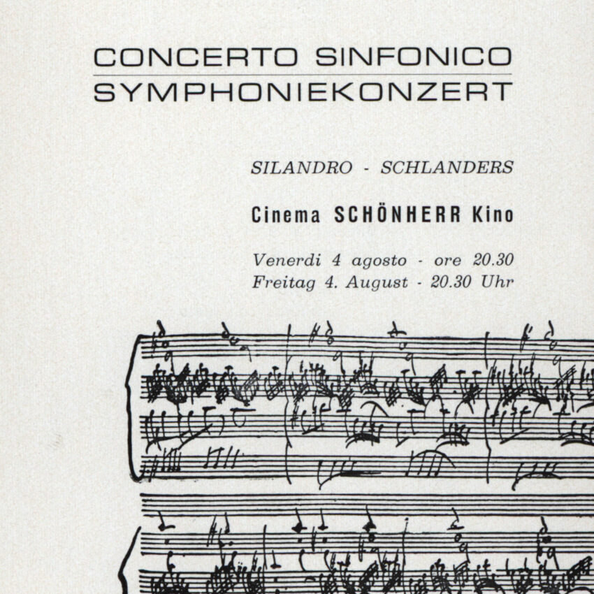 Concerto, Programma di sala, Orchestra Haydn, 1966-1967, Silandro