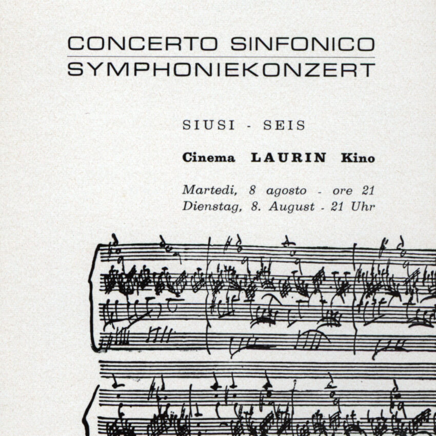 Concerto, Programma di sala, Orchestra Haydn, 1966-1967, Siusi, Seis