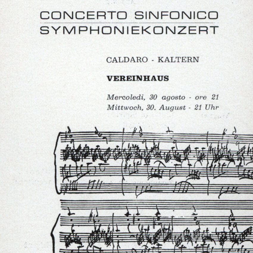 Concerto, Programma di sala, Orchestra Haydn, 1966-1967, Caldaro