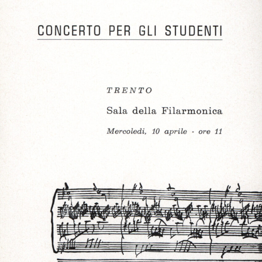 Concerto, Programma di sala, Orchestra Haydn, 1967-1968, Trento. Trient
