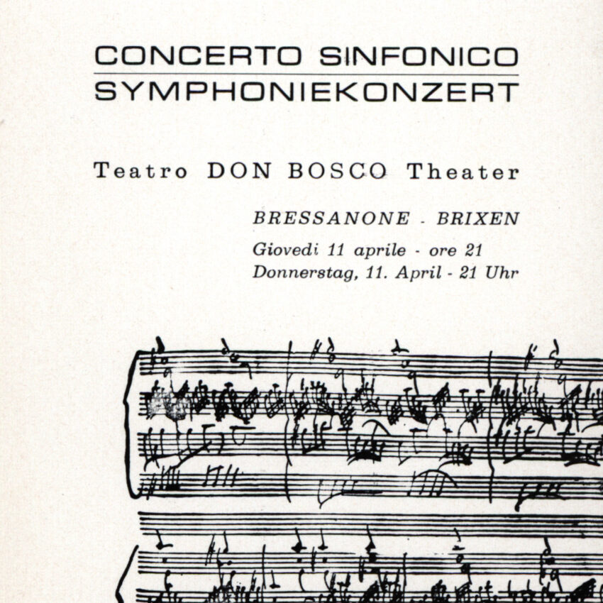 Concerto, Programma di sala, Orchestra Haydn, 1967-1968, Brixen, Bressanone