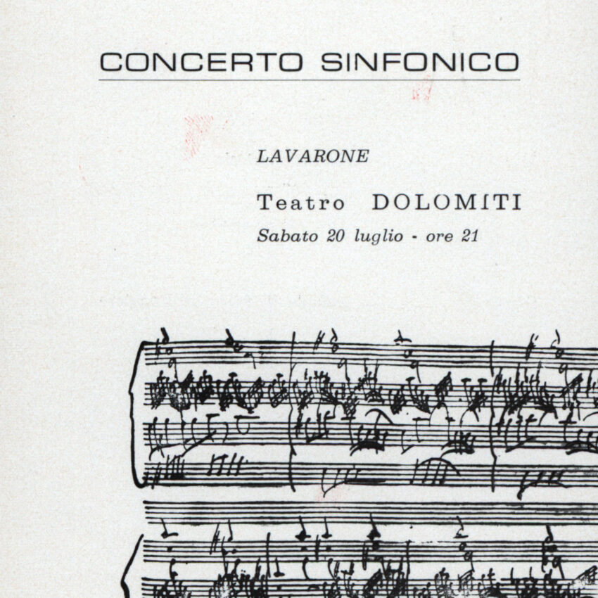Concerto, Programma di sala, Orchestra Haydn, 1967-1968, Lavarone