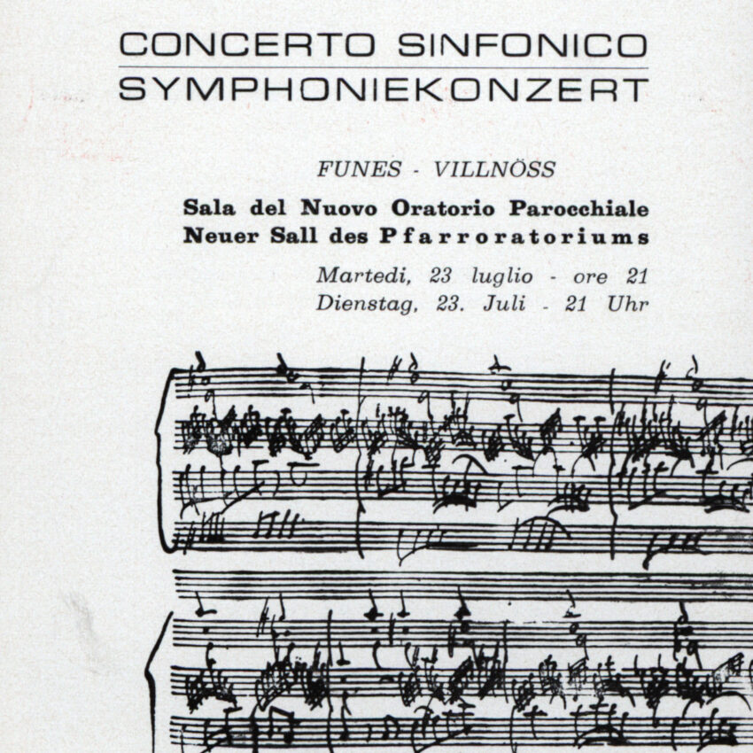 Concerto, Programma di sala, Orchestra Haydn, 1967-1968, Funes