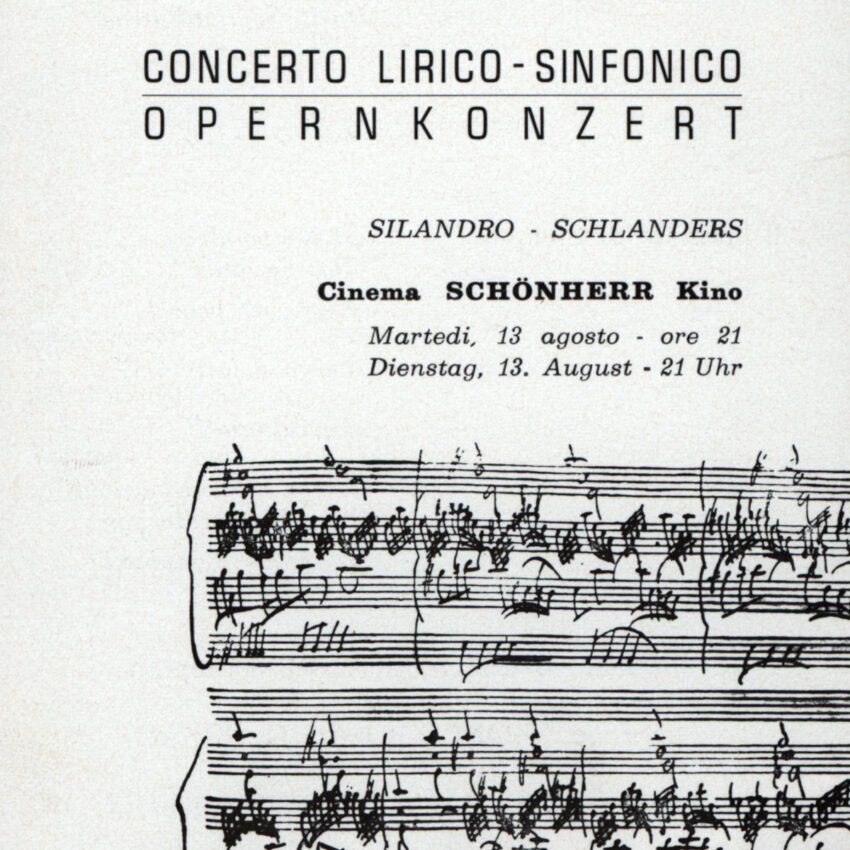 Concerto, Programma di sala, Orchestra Haydn, 1967-1968, Silandro