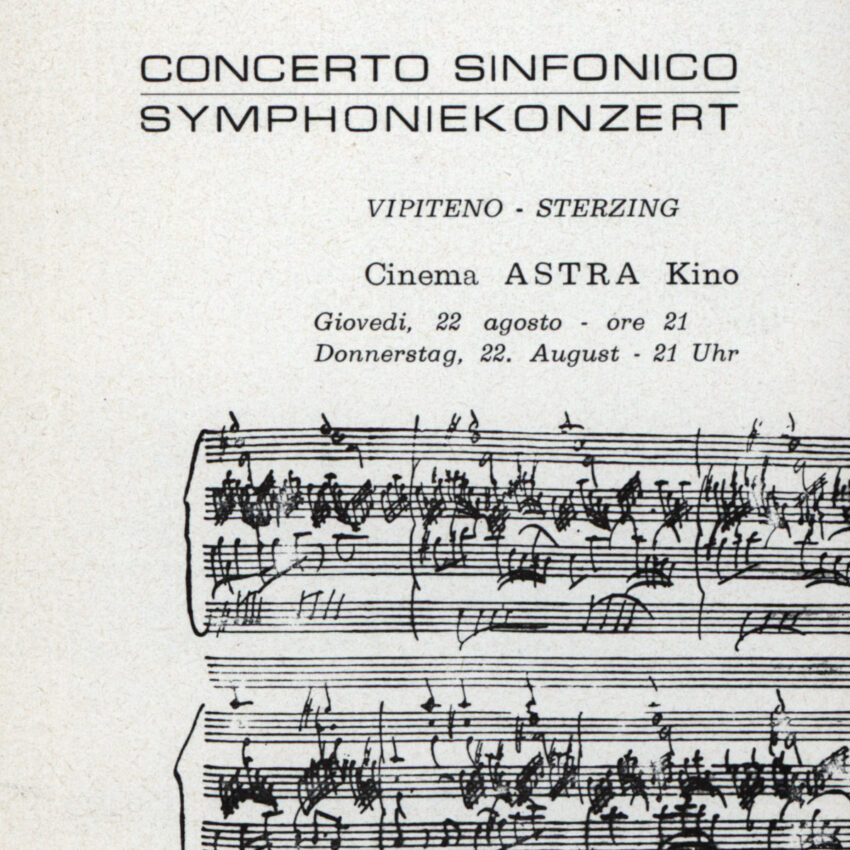 Concerto, Programma di sala, Orchestra Haydn, 1967-1968, Vipiteno, Sterzing