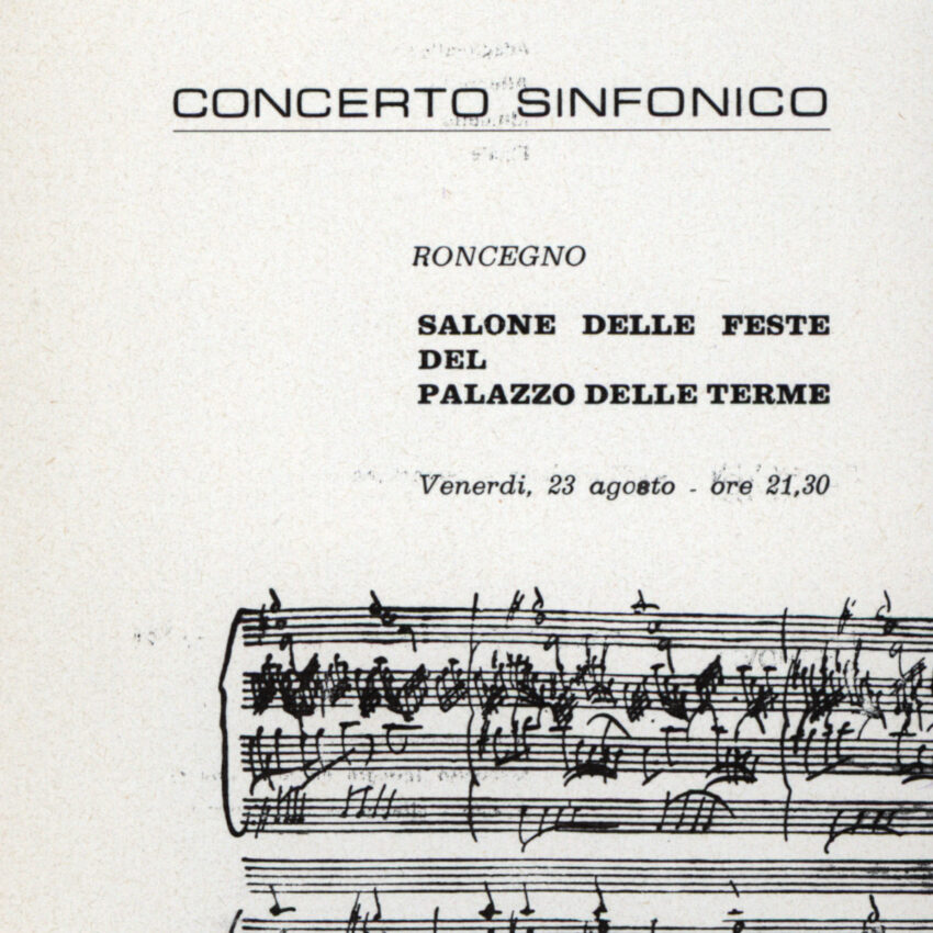 Concerto, Programma di sala, Orchestra Haydn, 1967-1968, Roncegno Terme