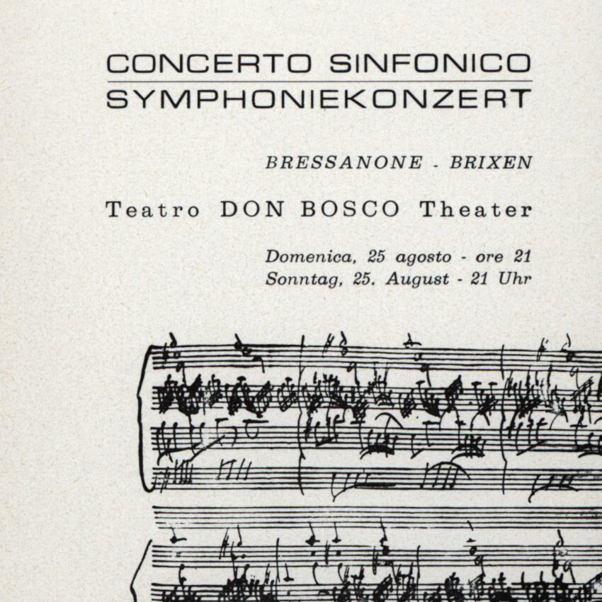 Concerto, Programma di sala, Orchestra Haydn, 1967-1968, Bressanone, Brixen