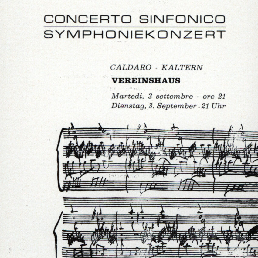 Concerto, Programma di sala, Orchestra Haydn, 1967-1968, Caldaro
